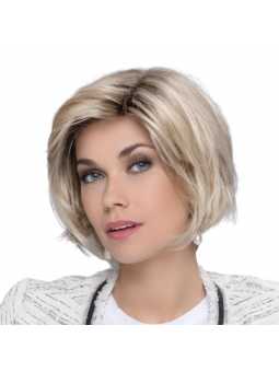 Perruque synthétique mi longue lisse French Sandyblonde rooted