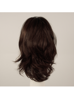 Perruque synthétique mi longue wavy Touch - chocolate rooted