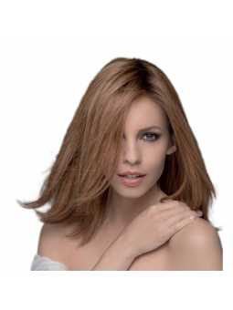 Perruque naturelle carré long lisse Trinity plus - softcopper rooted