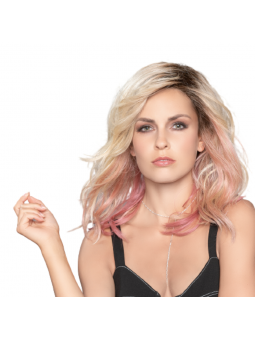 Perruque synthétique longue wavy Tabu - rose blonde