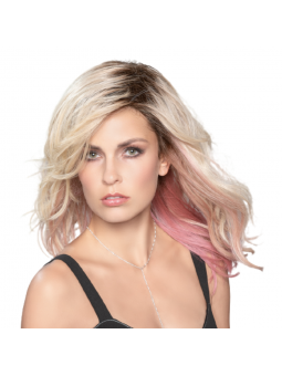 Perruque synthétique longue wavy Tabu - rose blonde