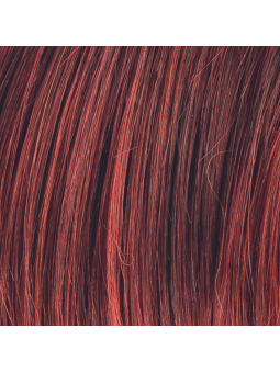 Perruque synthétique courte lisse Aletta Mono Part - Ruby red mix