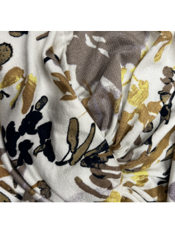 Box Foulard - 1 foulard et 2 bonnets chimiothérapie coloris Fleurs beiges