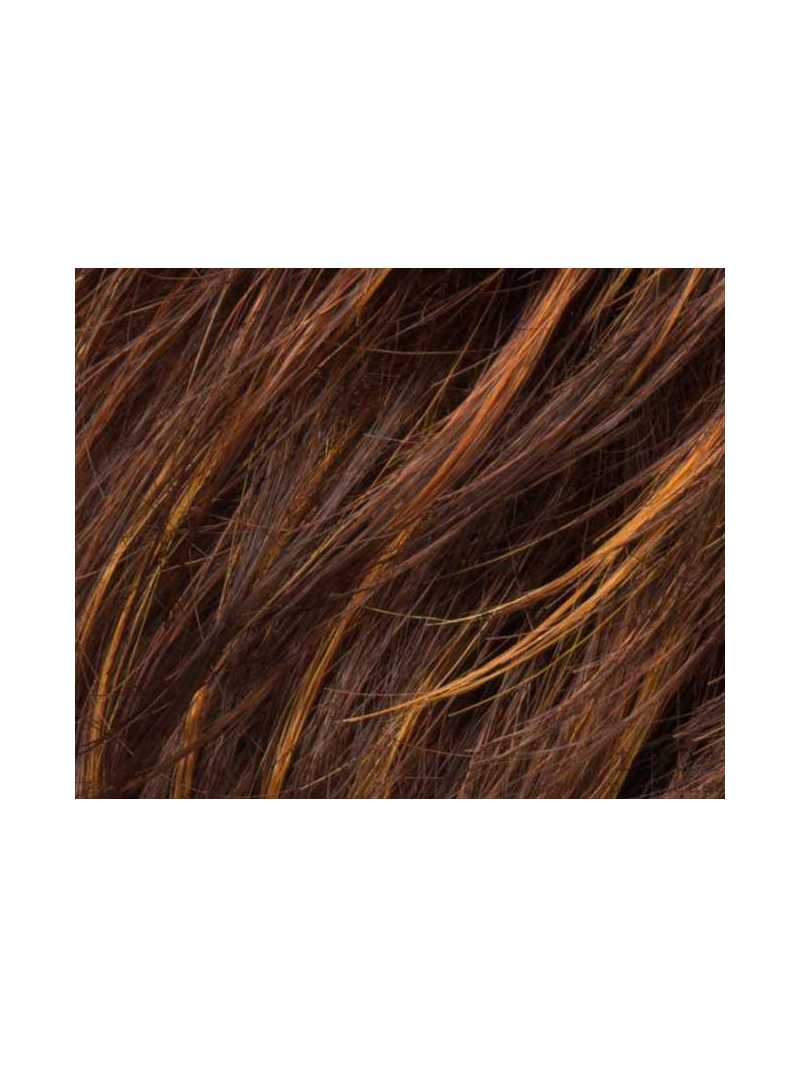 hazelnut rooted- Perruque synthétique courte lisse Flip mono